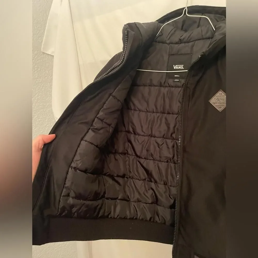 Vans Off The Wall Rutherford Jacket Winter Black Warm Boys Size Small